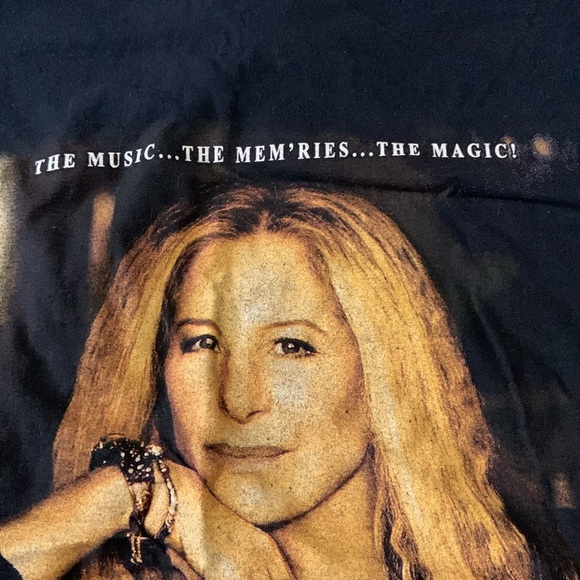 BARBRA STREISAND CONCERT T SHIRT 2016 Thanks for the mem’ries large black - Picture 3 of 8